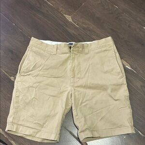 J. Crew Men's Tan Flat-Front Chino Shorts